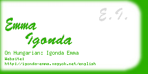 emma igonda business card